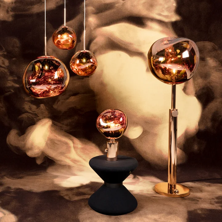 Die Tom Dixon - Melt Lampes en cuivre - Lampadaire - Lampe de table - Suspension