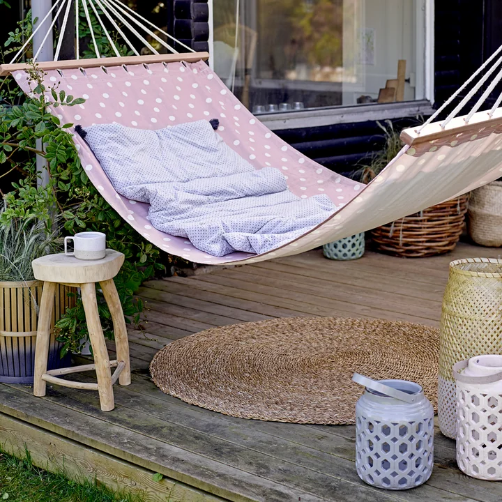 Tapis en fibres naturelles Ø120 cm de Bloomingville en herbe de mer