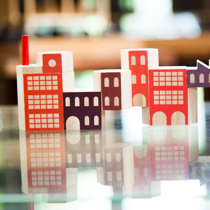 Areaware - Blockitecture, jeu de construction en bois, Factory