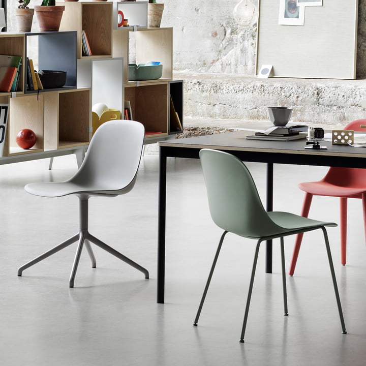 Fiber Chair de Muuto avec différents piètements