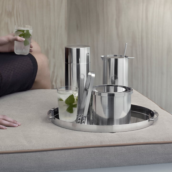 Plateau de Stelton avec shaker, pinces et seau