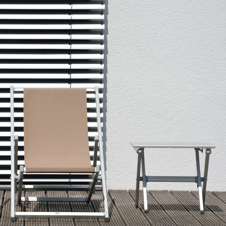 Chaise longue et table d'appoint Rimini