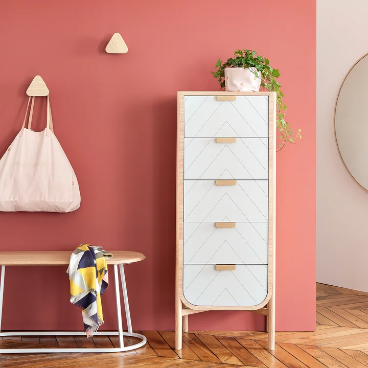 Marius Commode à tiroirs H 140 cm de Hartô