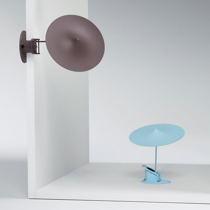 w153 île table lamp from Wästberg in grey brown / sky blue