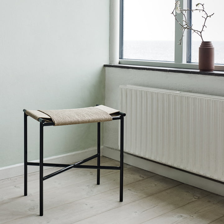 Vent Tabouret de Skagerak en Noir / Naturel