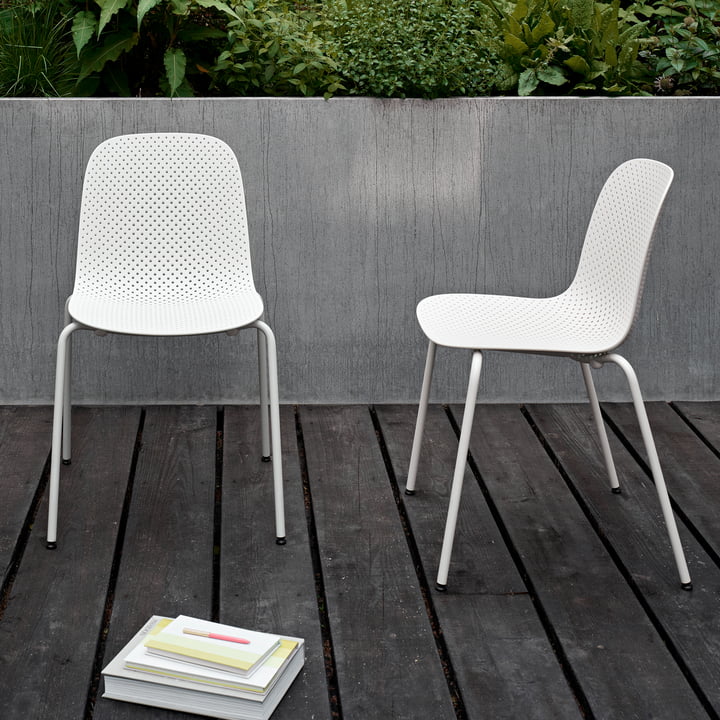 Chaise 13Eighty par Studio Scholten & Baijings pour HAY en blanc