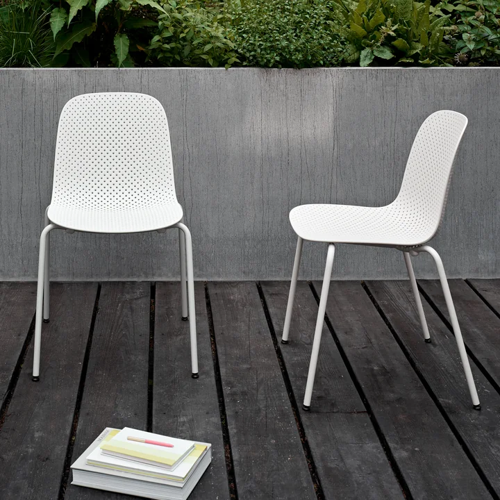 Chaise 13Eighty par Studio Scholten & Baijings pour HAY en blanc