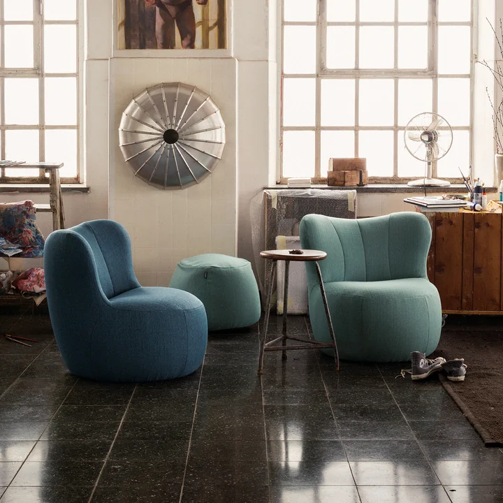Fauteuil 173 de freistil en bleu et turquoise clair