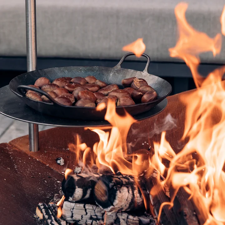 Brasero Triple de höfats avec plateau et table