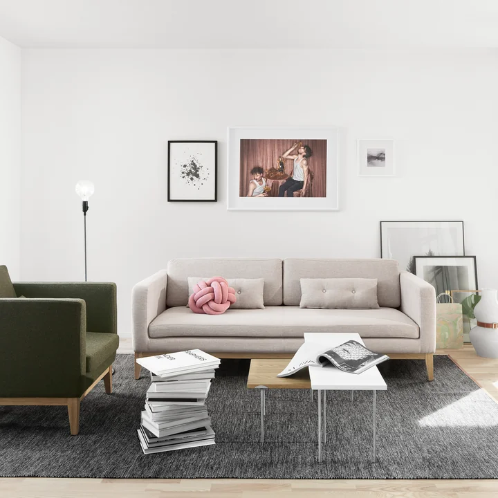 Le Björk tapis de Design House Stockholm dans un salon moderne