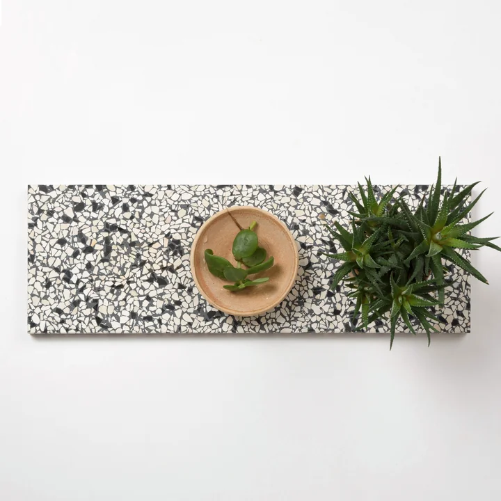 Le OK Design - Confetti Planche à découper et à servir Long, noir & ivoire