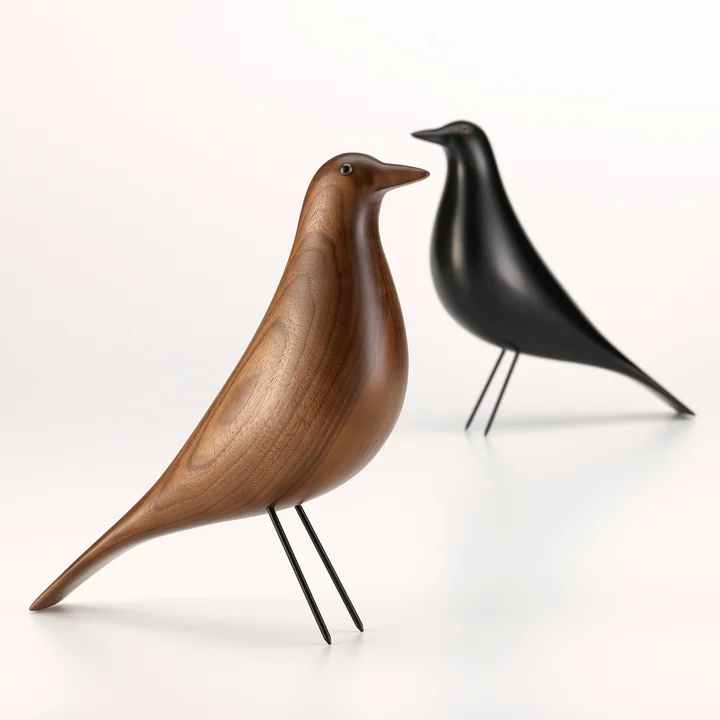 Eames House Bird de Vitra en noyer et noir