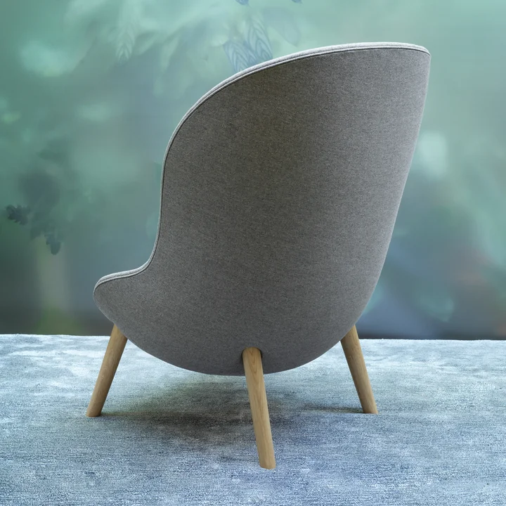 Hyg Lounge Chair High by Normann Copenhagen - chêne / gris (Lin MLF26)