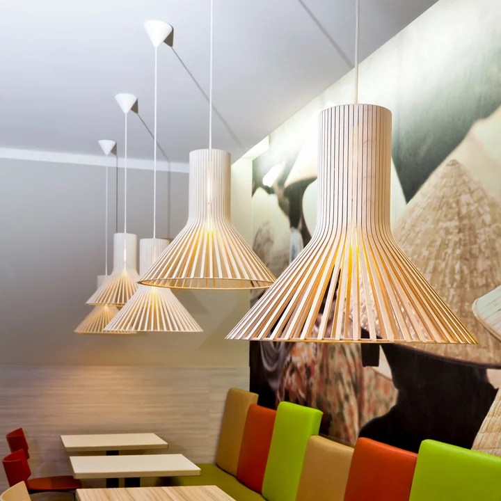 Puncto 4203 Luminaire suspendu Ø 45 x H 40 cm de Secto en blanc