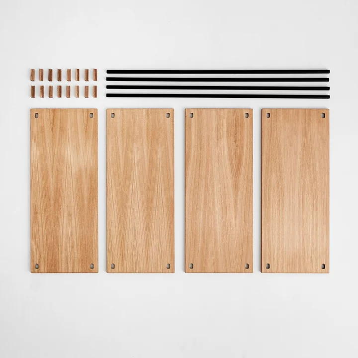 Shelving System de Moebe - Medium Single, chêne huilé