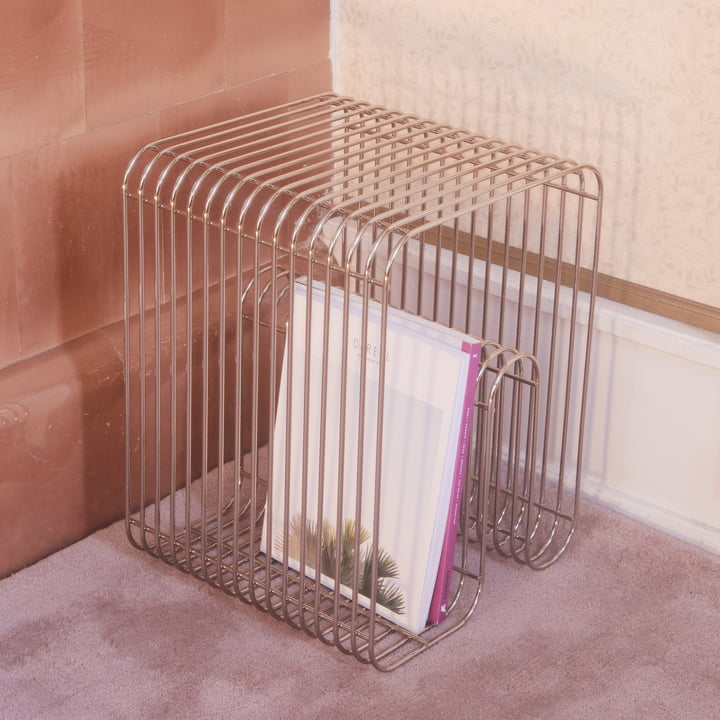 Curva Tabouret en argent de AYTM