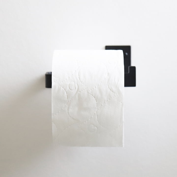 Porte-papier hygiénique de Nichba Design en noir