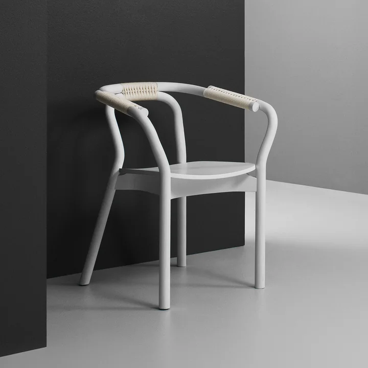 Chaise Knot de Normann Copenhagen en blanc / blanc
