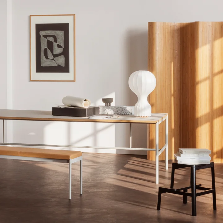 Million Table à manger avec affiche d'art moderne Linear