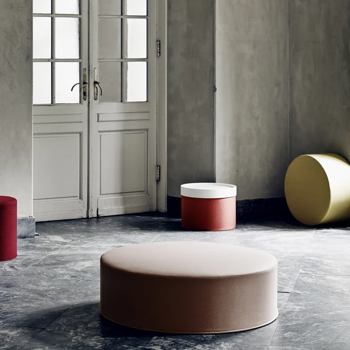 Drum - Tabouret / Table d'appoint avec plateau de Softline