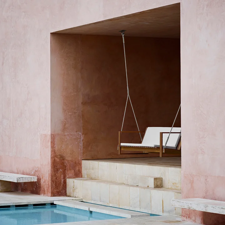 BK12 & BK13 Balançoire de jardin en teck huilé de Carl Hansen avec revêtement