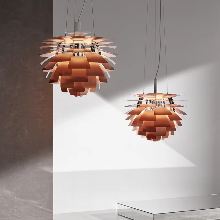 PH Artichoke Suspension de Louis Poulsen en cuivre