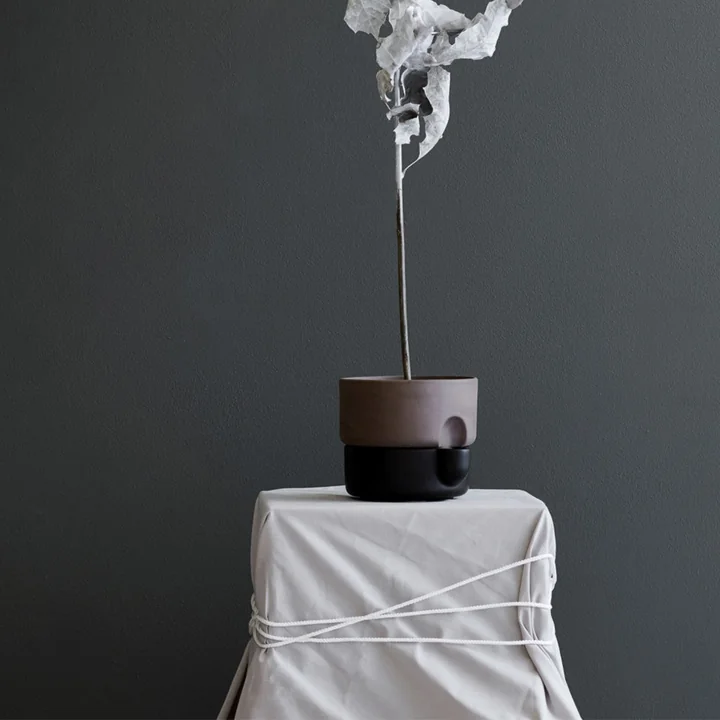 Oasis Pot à plantes, Ø 15 cm noir de Northern avec plante