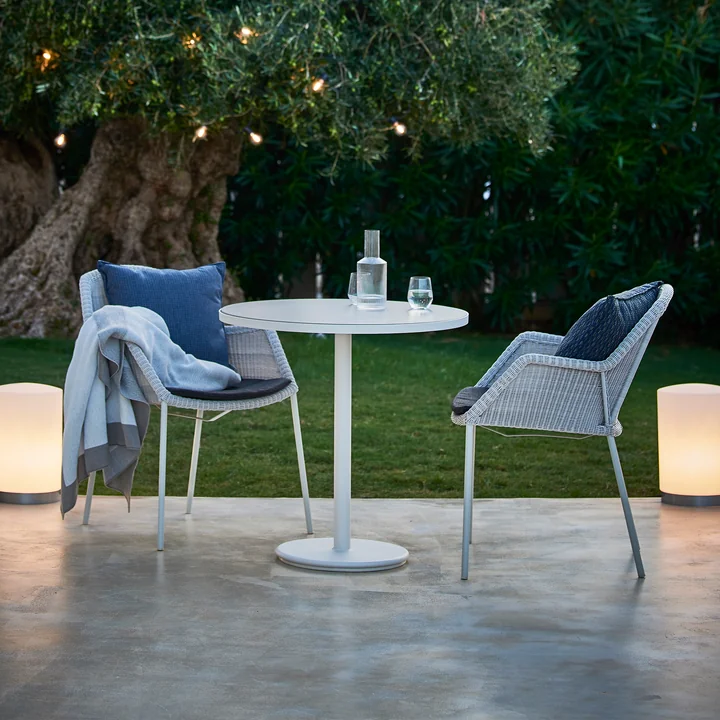 Breeze Fauteuil empilable (5464) de Cane-line en blanc-gris