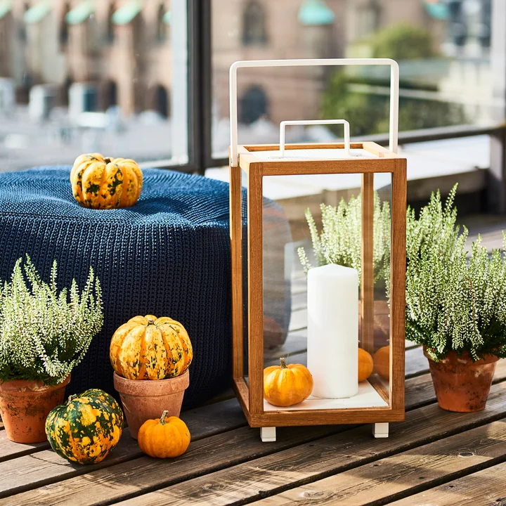 Lighthouse Lanterne de Cane-line en teck / blanc