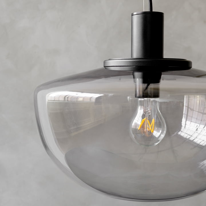 Bank suspension de Audo avec verre gris fumé