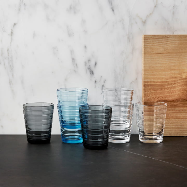 Aino Aalto Verres à boire de Iittala en différentes couleurs