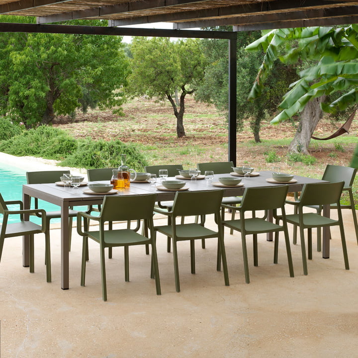 Table à glissière Rio de Nardi avec chaises