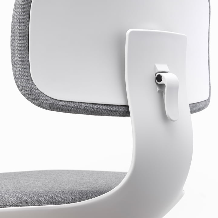 Rookie Chaise de bureau de Vitra en soft grey / Plano blanc crème / gris sierra