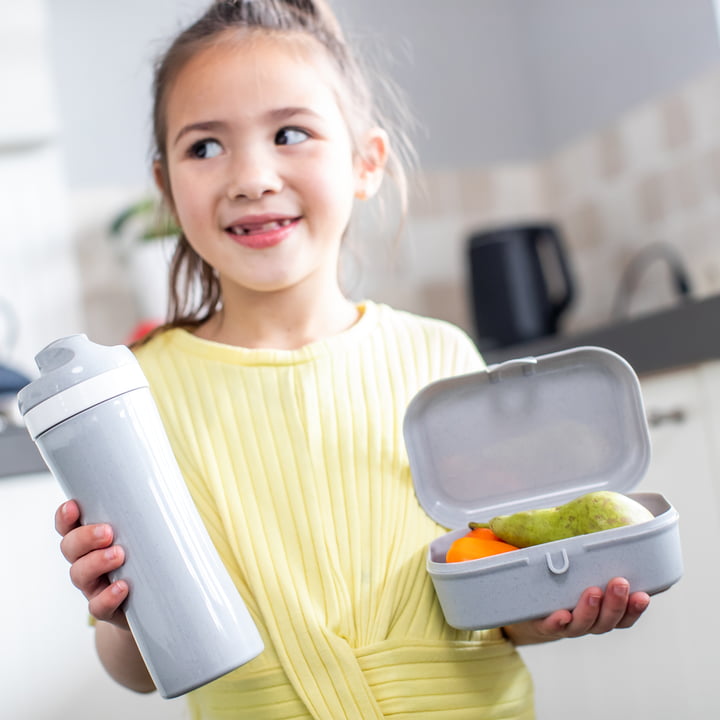 Pascal Lunchbox en organic grey de Koziol pour la route