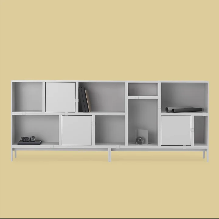 Stacked Système d'étagères gris clair de Muuto