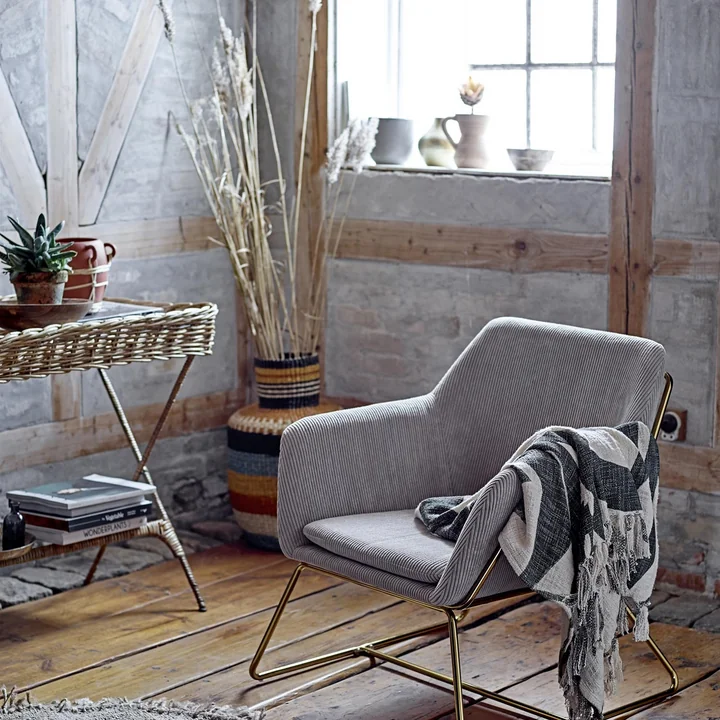 Panier en jonc de mer multicolore Ø 35 x H 55 cm de Bloomingville