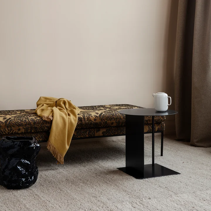 Couverture à chevrons 120 x 180 cm du ferment Vivre dans la moutarde