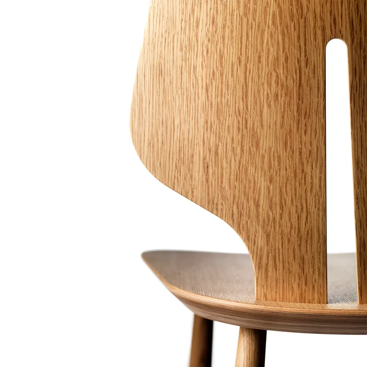 Chaise J67, chêne laqué clair par FDB Møbler