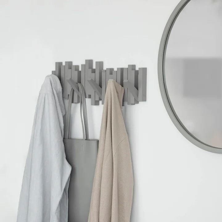 Multi Hook Porte-manteau mural de Umbra en gris