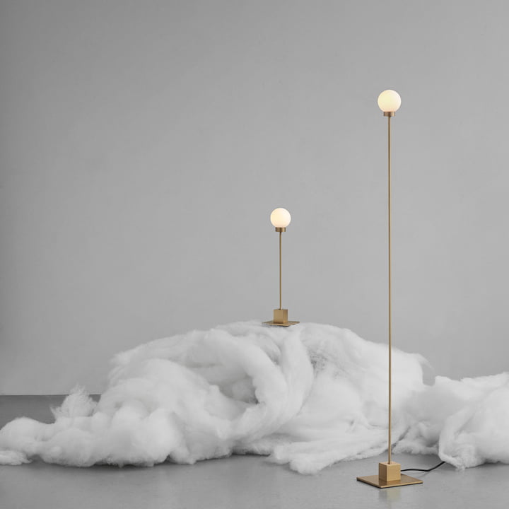 Snowball Lampe de table et lampadaire en laiton de Northern