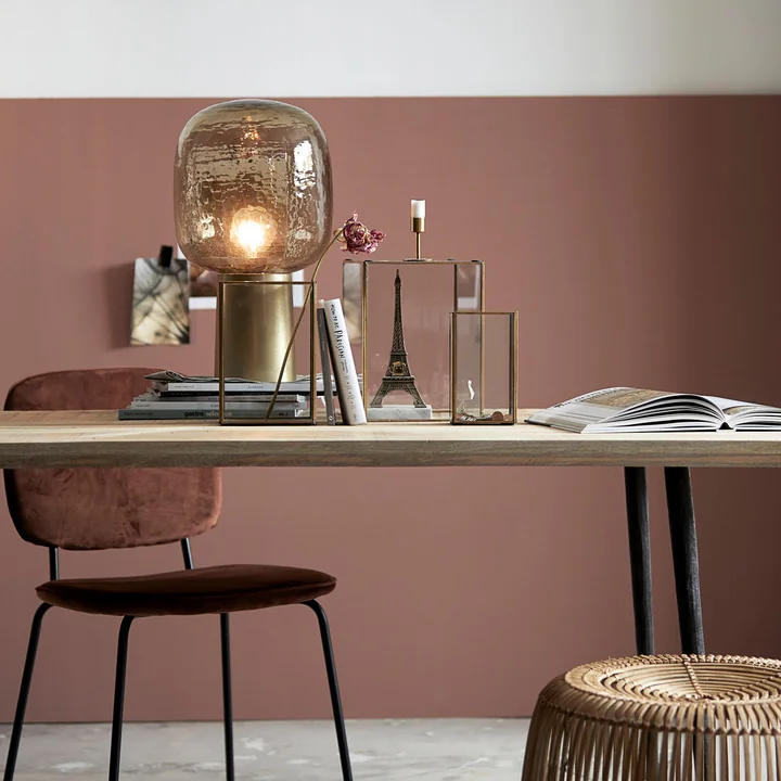 Note Lampe de table Ø 28 x H 52 cm de House Doctor en gris / laiton