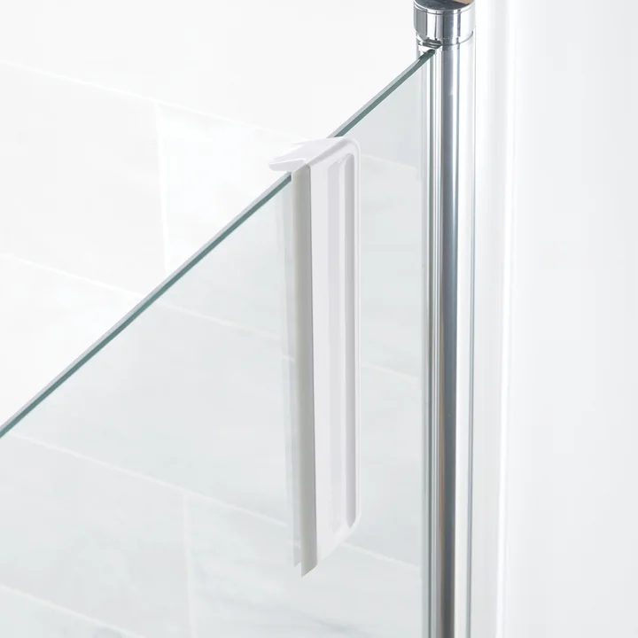 EasyStore Extracteur de douche avec crochet de suspension, gris / blanc de Joseph Joseph