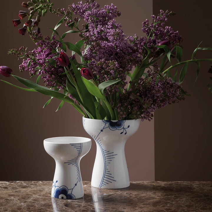 Royal Copenhagen Méga vase bleu à côtes Connox