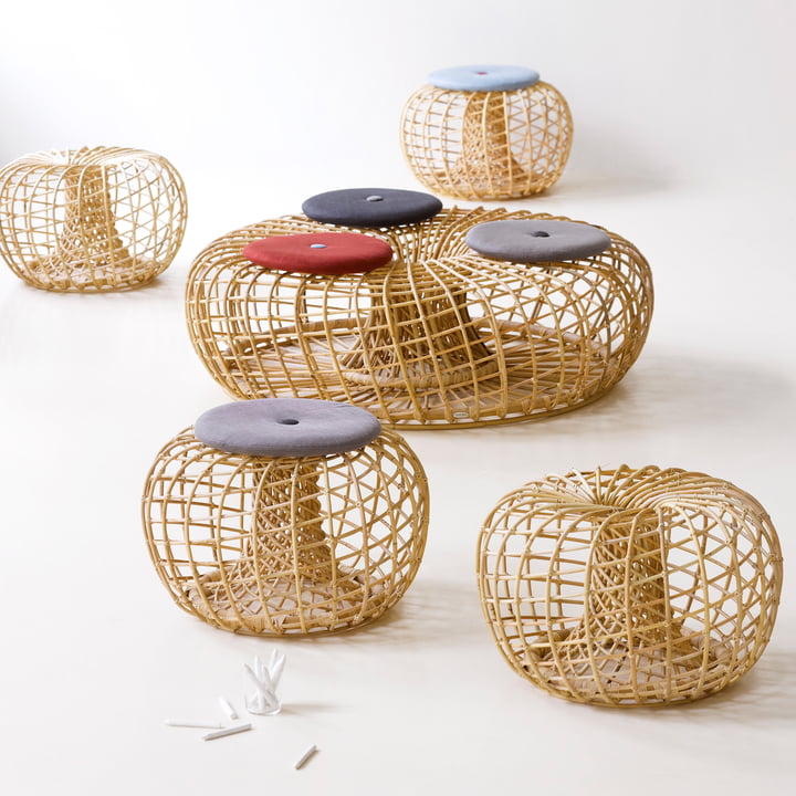 Nest Tabouret d'intérieur, nature par Cane-line