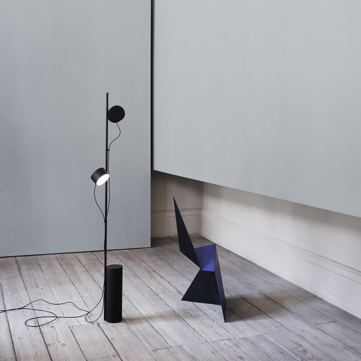 Post LED lampadaire de Muuto en noir