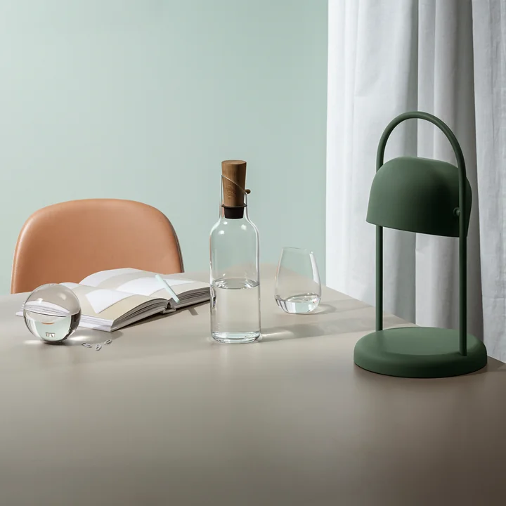 Carafe Eva Solo en verre avec bouchon en bois 1 l en chêne / transparent