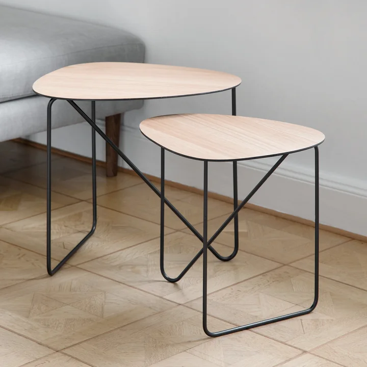 Curve Table d'appoint M, chêne / noir de Lind DNA