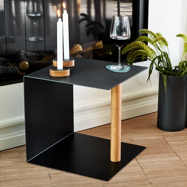 Table & More, Hippo noir anthracite / noir / chêne naturel de Lind DNA