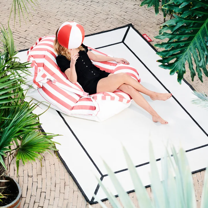 Carpretty Tapis d'extérieur Grand Frame 200 x 290 cm de Fatboy en blanc cassé