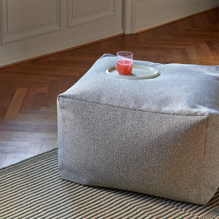 Varer Pouf de Hay in grey sprinkle